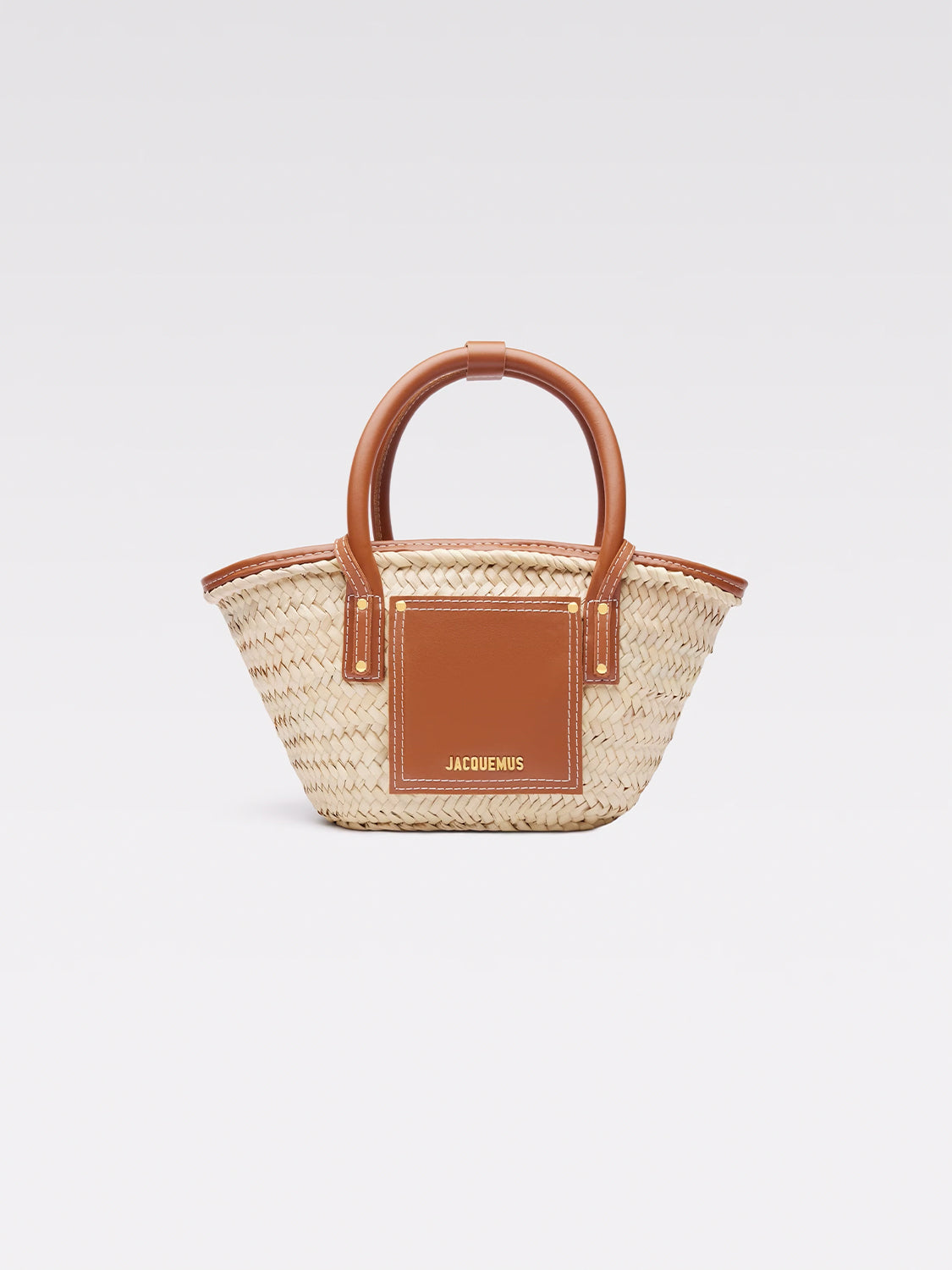 Le petit Panier Soli Raffia leather bag