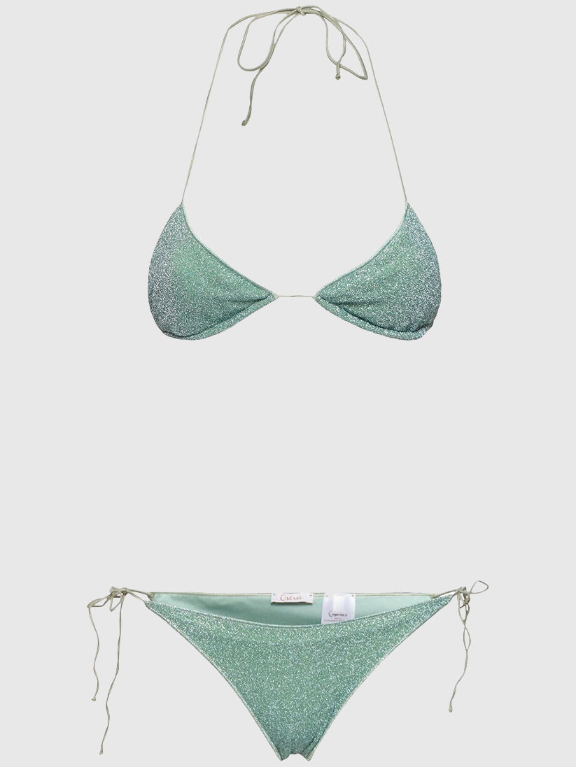 Lumiere lurex triangle bikini