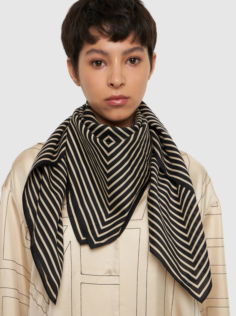 Signature monogram cotton & silk scarf