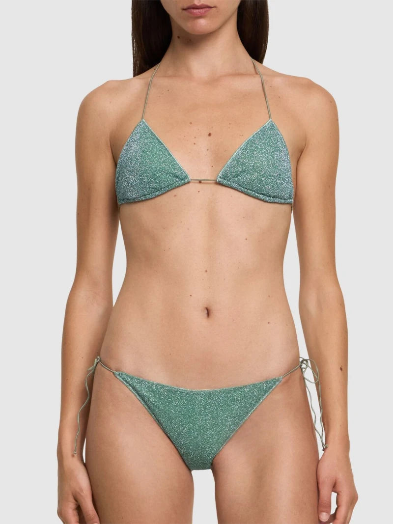 Lumiere lurex triangle bikini