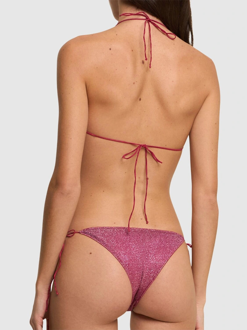 Lumiere shade lurex triangle bikini