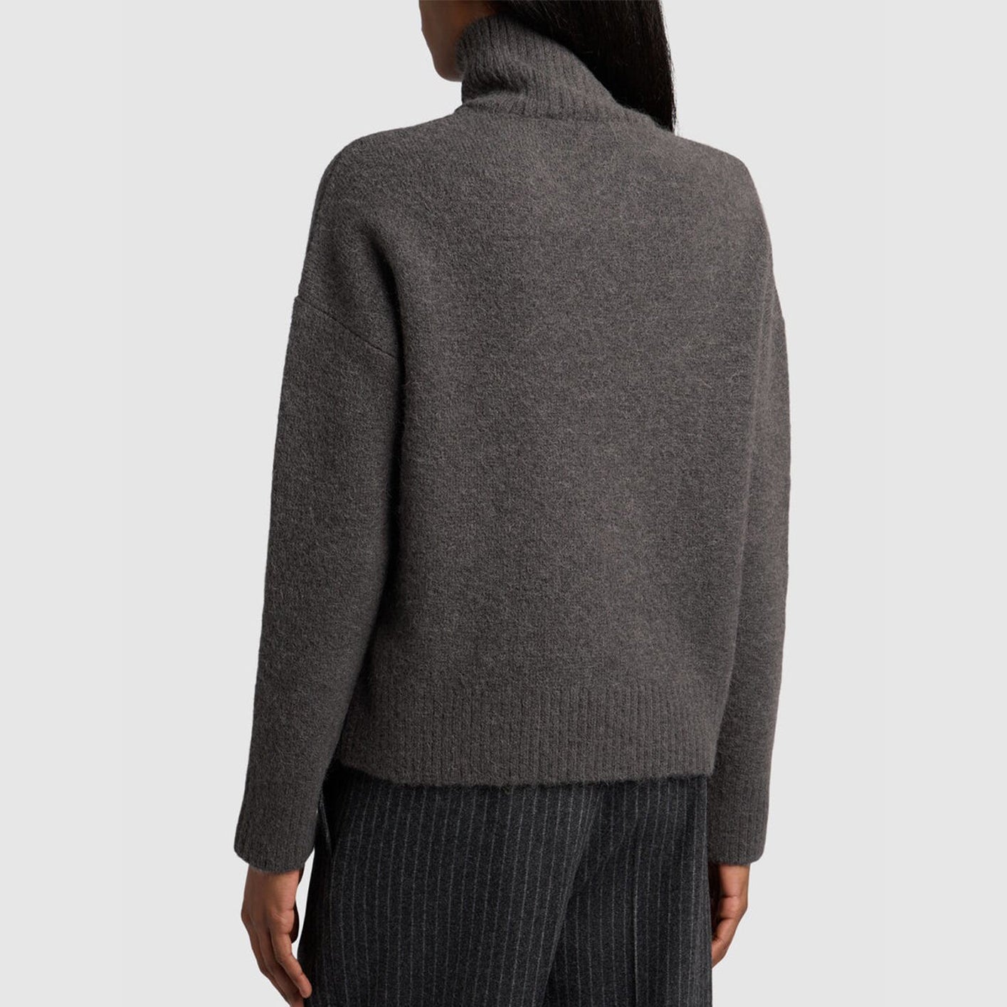 Logo alpaca blend turtleneck sweater