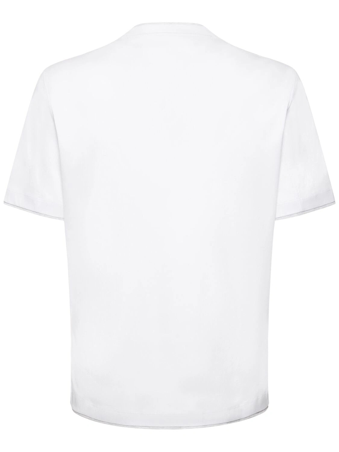 Layered cotton jersey solid t-shirt