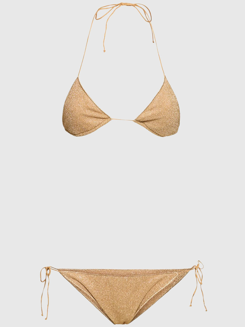 Lumiere lurex triangle bikini