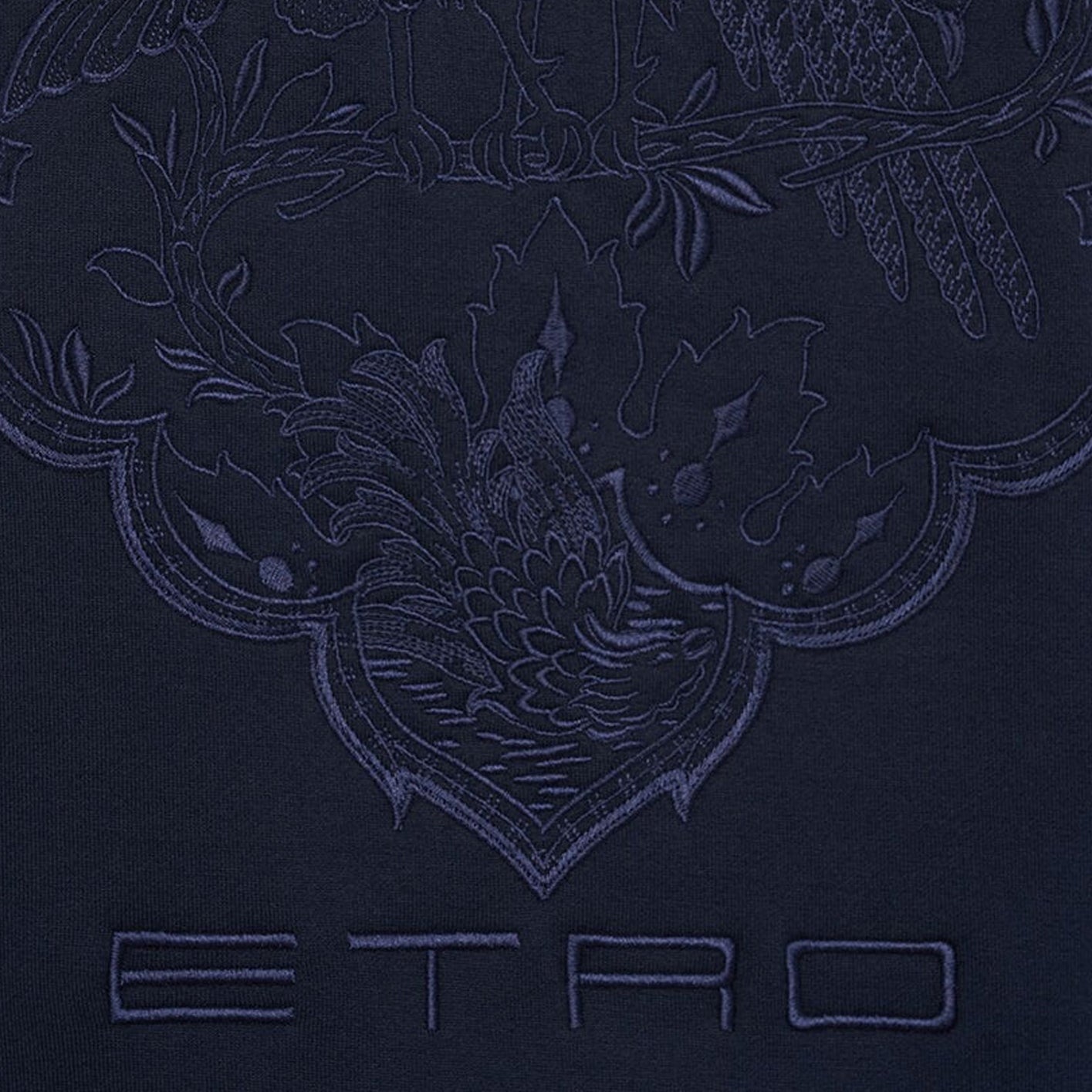 Embroidered logo jersey sweatshirt