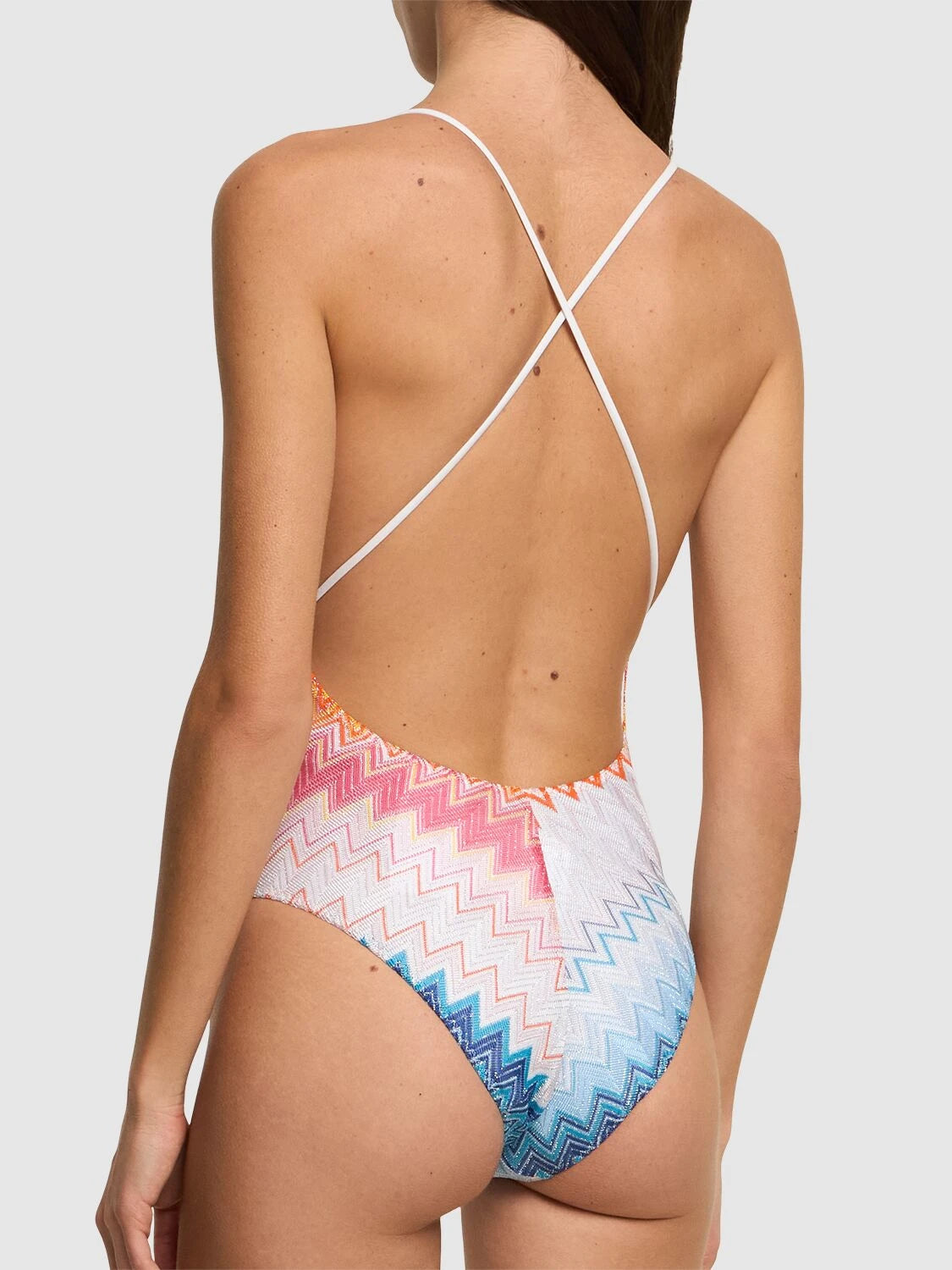 Chevron one piece swimsuit
