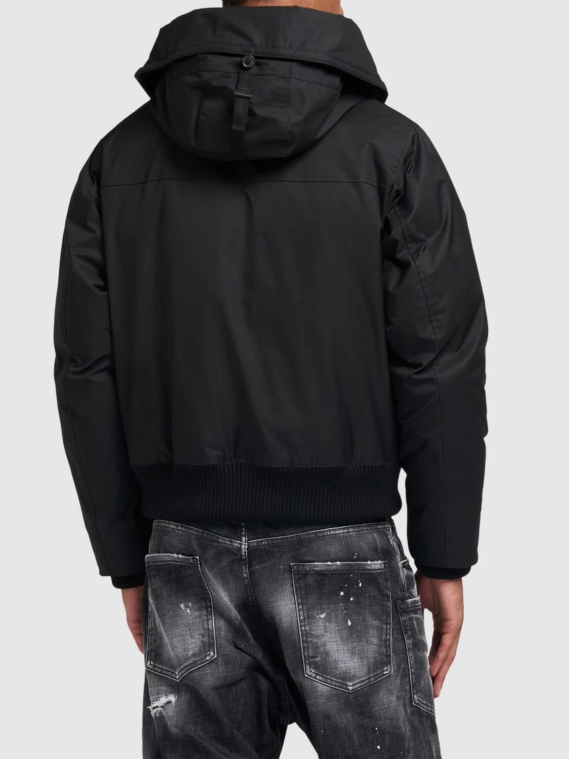 Techno puffer bomber jacket