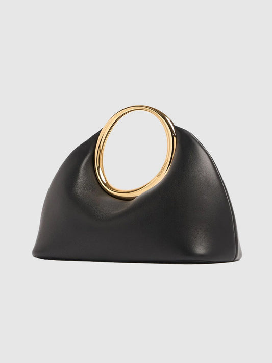 Le Petit Calino nappa black leather bag