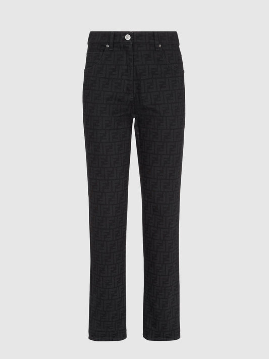 'FF' black jeans