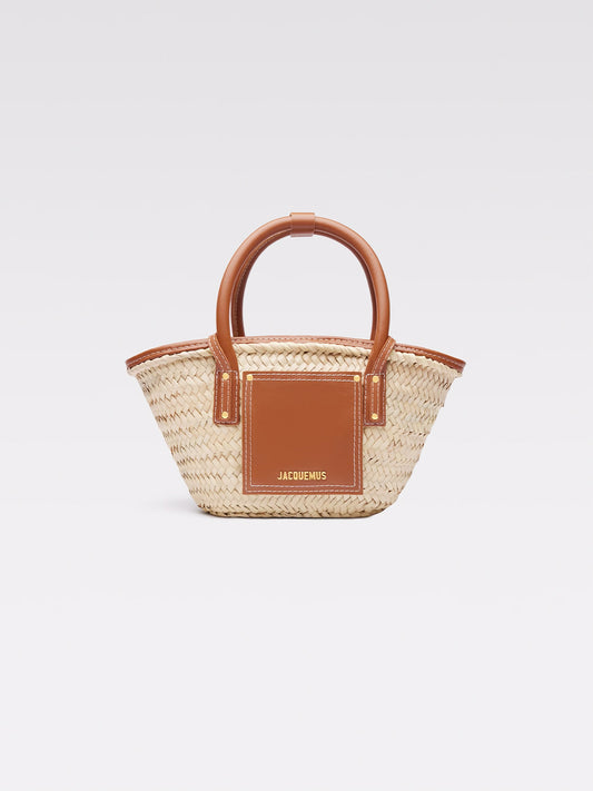 Le petit Panier Soli Raffia leather bag