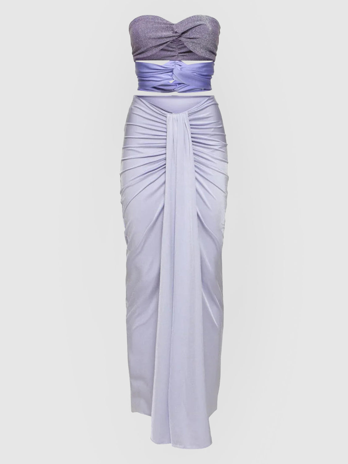 Giselle strapless long dress w/ cutouts