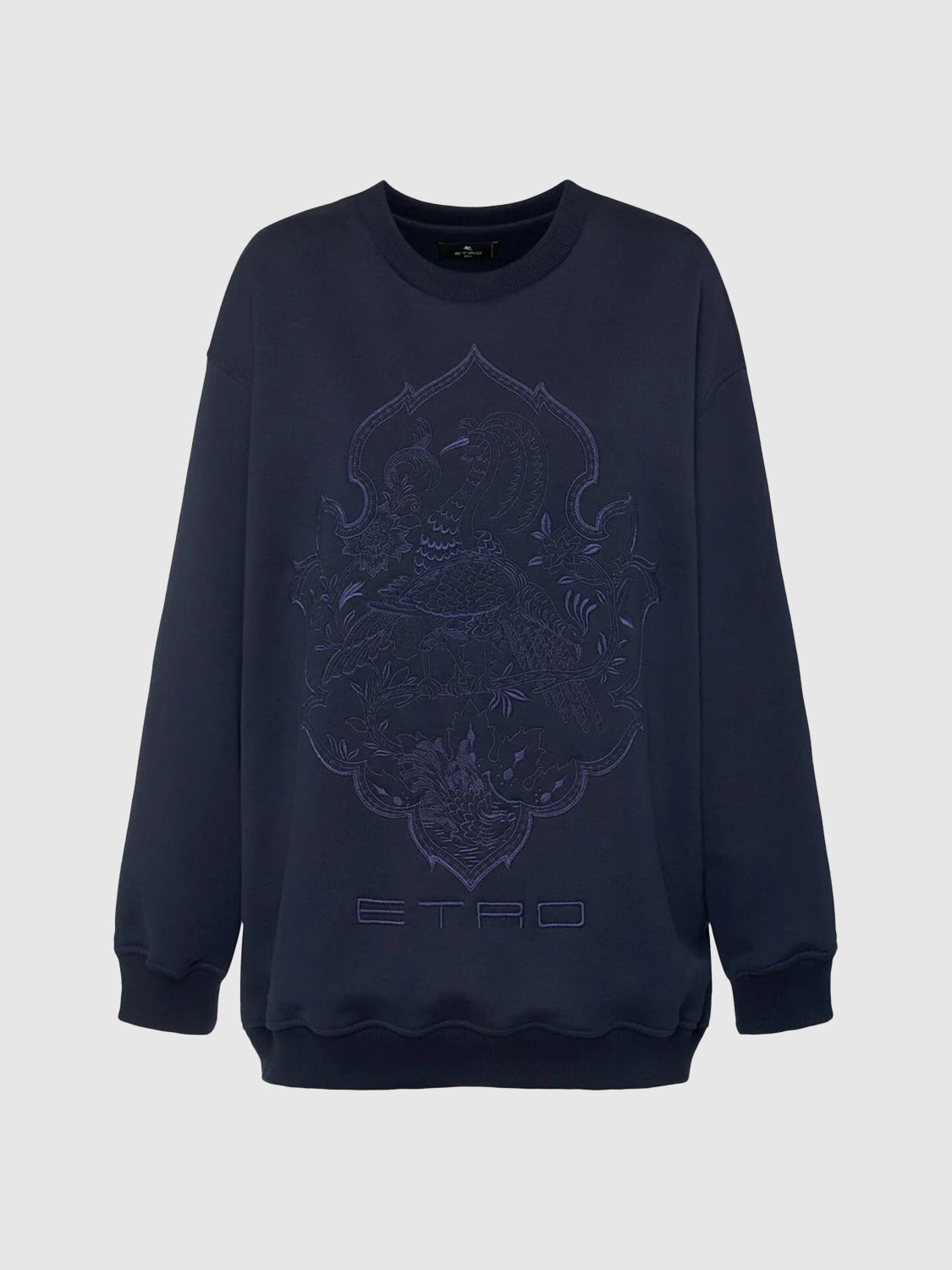 Embroidered logo jersey sweatshirt