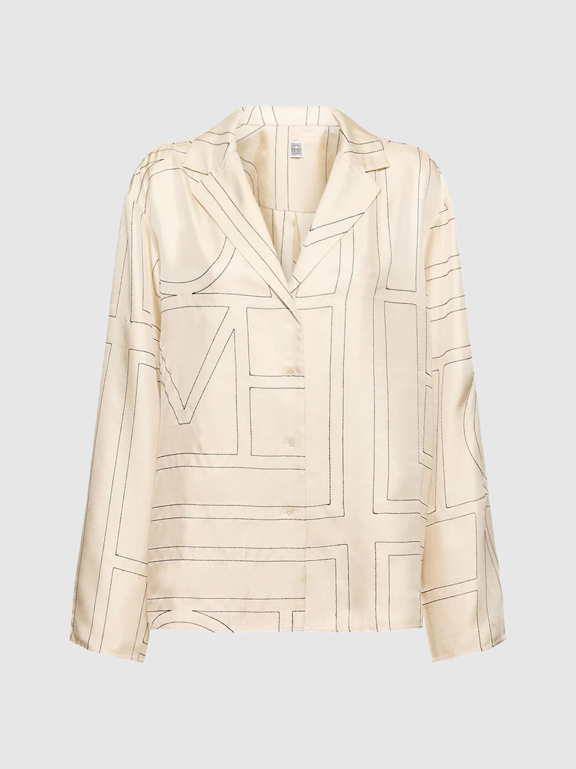 Embroidered silk shirt