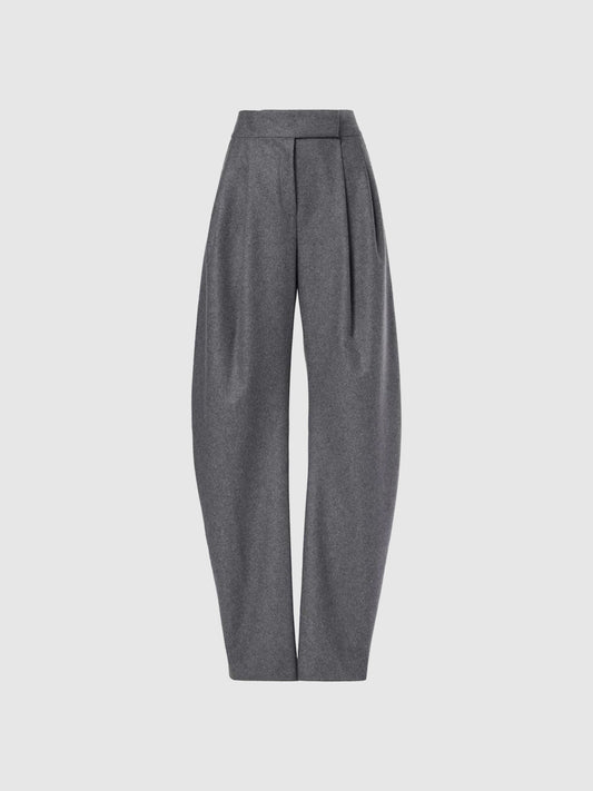 Gary wool-blend barrel-leg pants