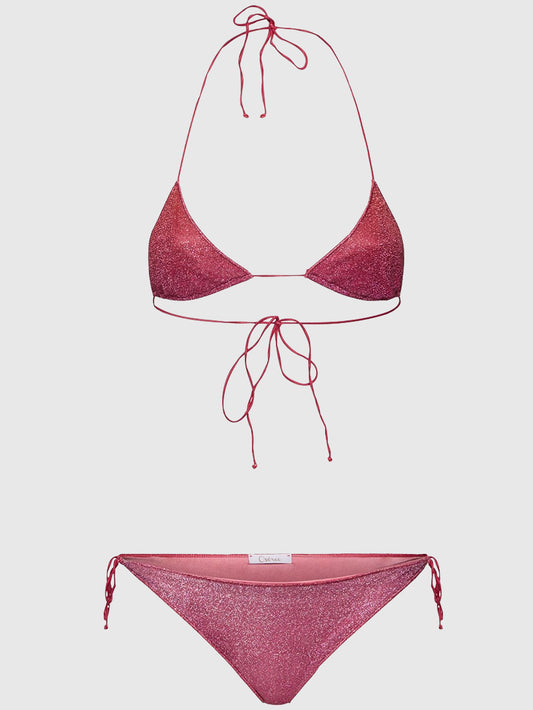 Lumiere shade lurex triangle bikini