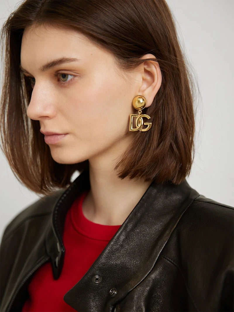 VIP【関税送料無料】希少 Dolce & Gabbana Clips Pop Earrings Dolce & Gabbana DG-logo clip-on Earrings | Gold | FARFETCH