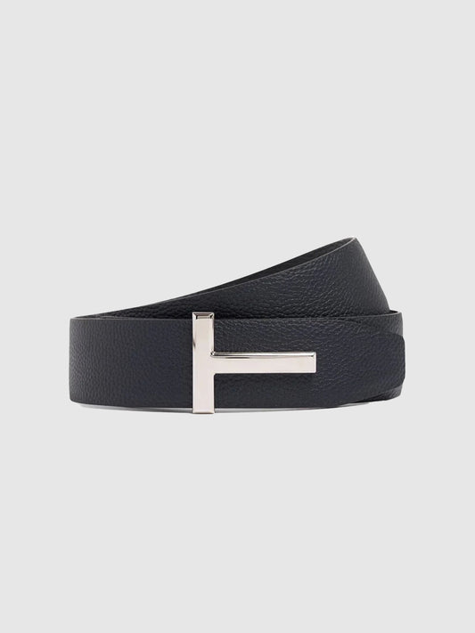 4cm Reversible leather T belt