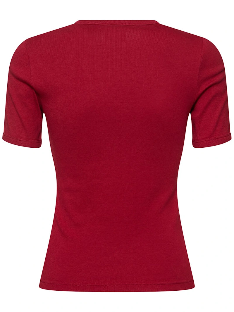 Signature contrast cotton t-shirt