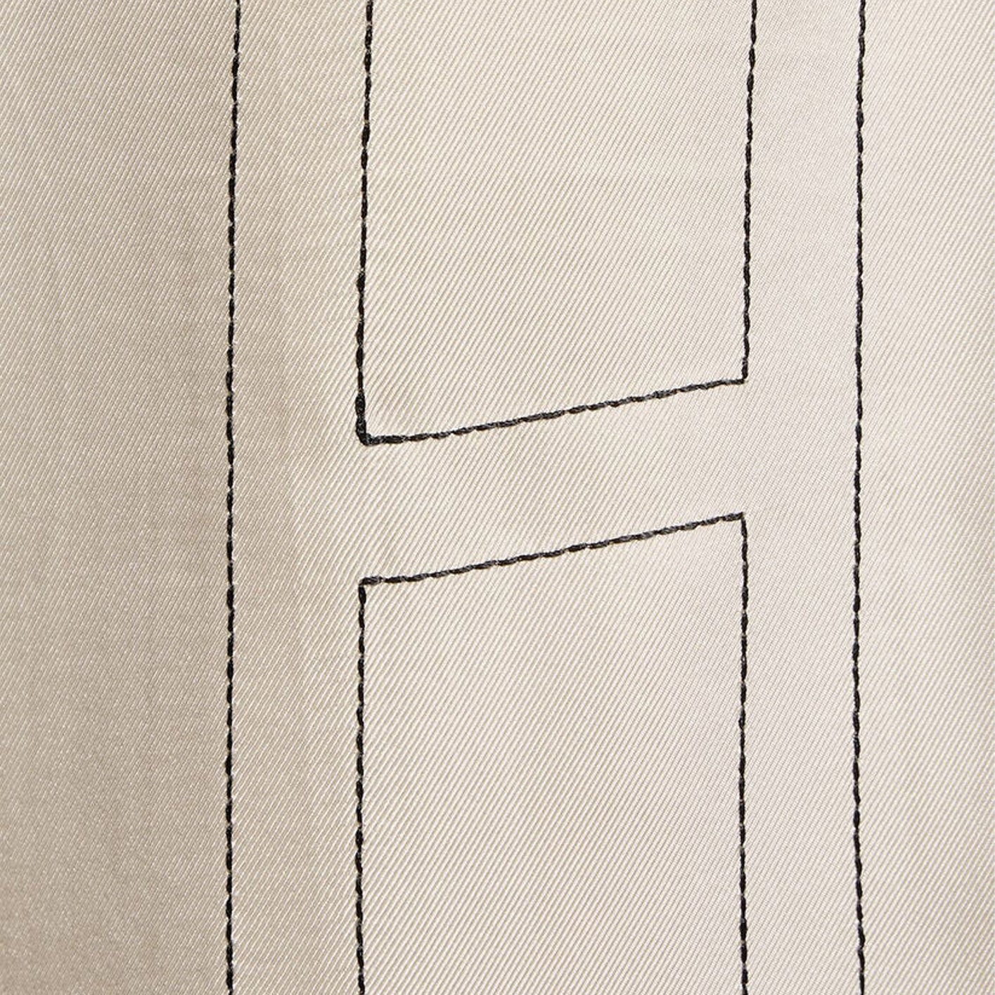 Monogram embroidered silk pants