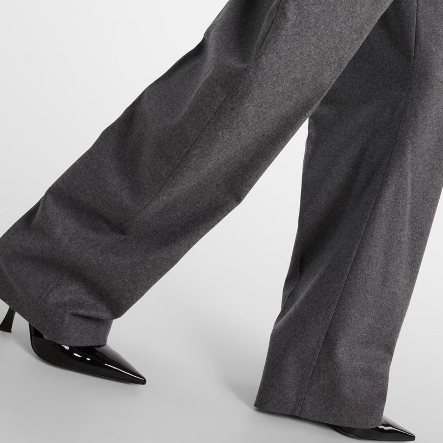 Gary wool-blend barrel-leg pants