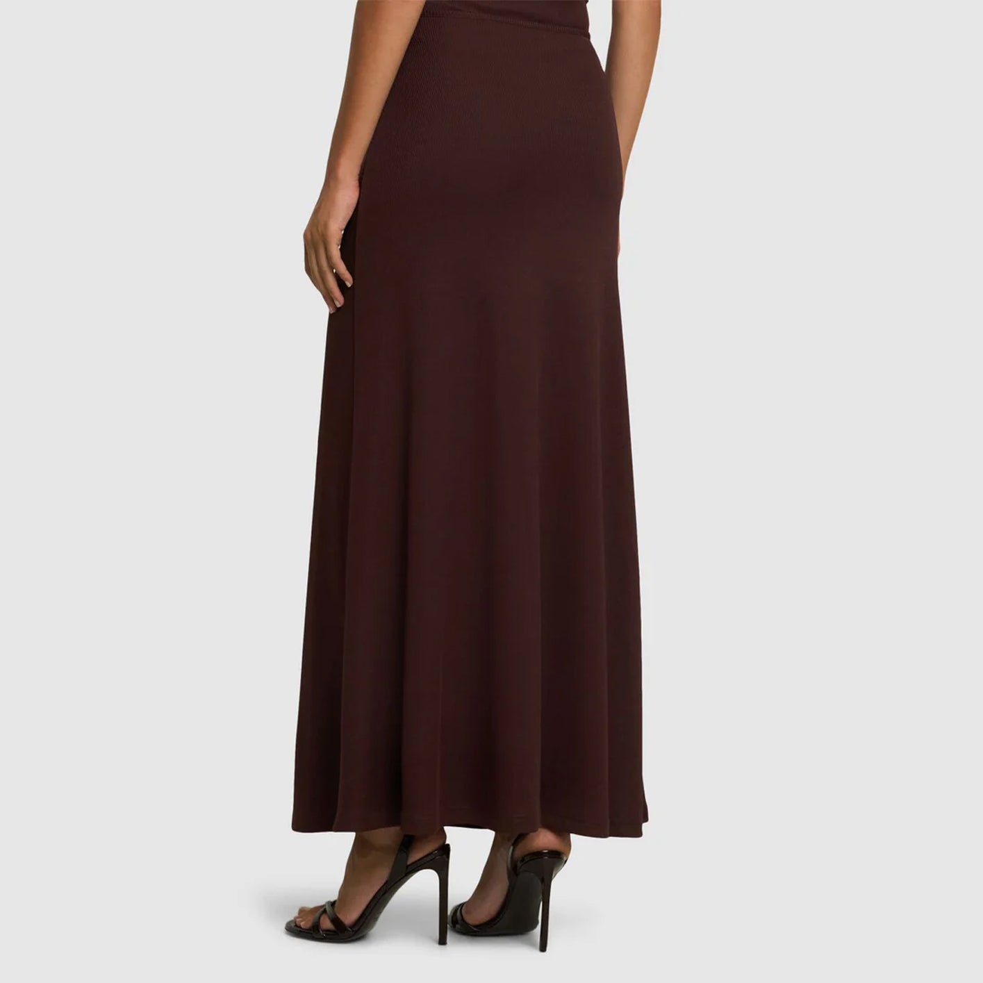 Spiral crystal compact tech long skirt