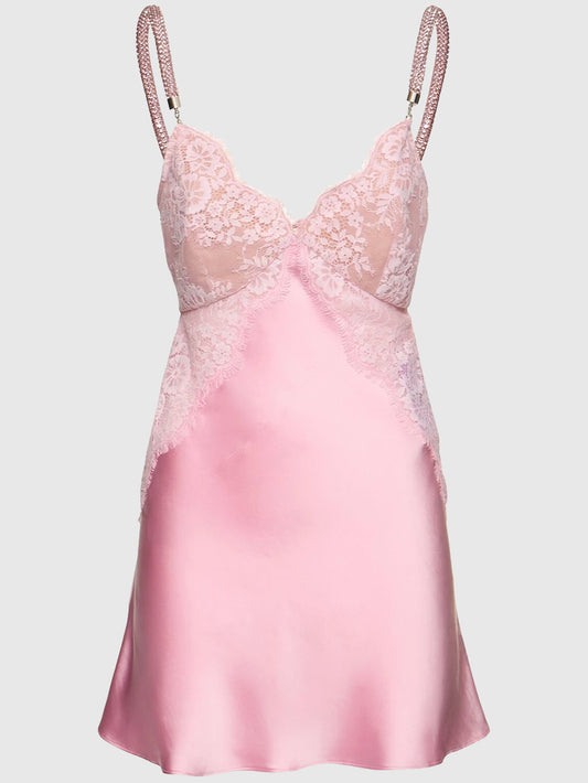 C.Kane lace & satin mini dress