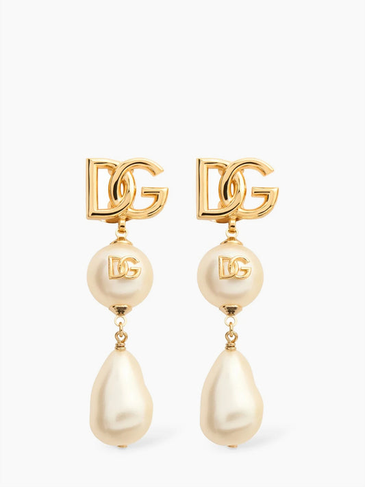 Pendant faux pearl earrings