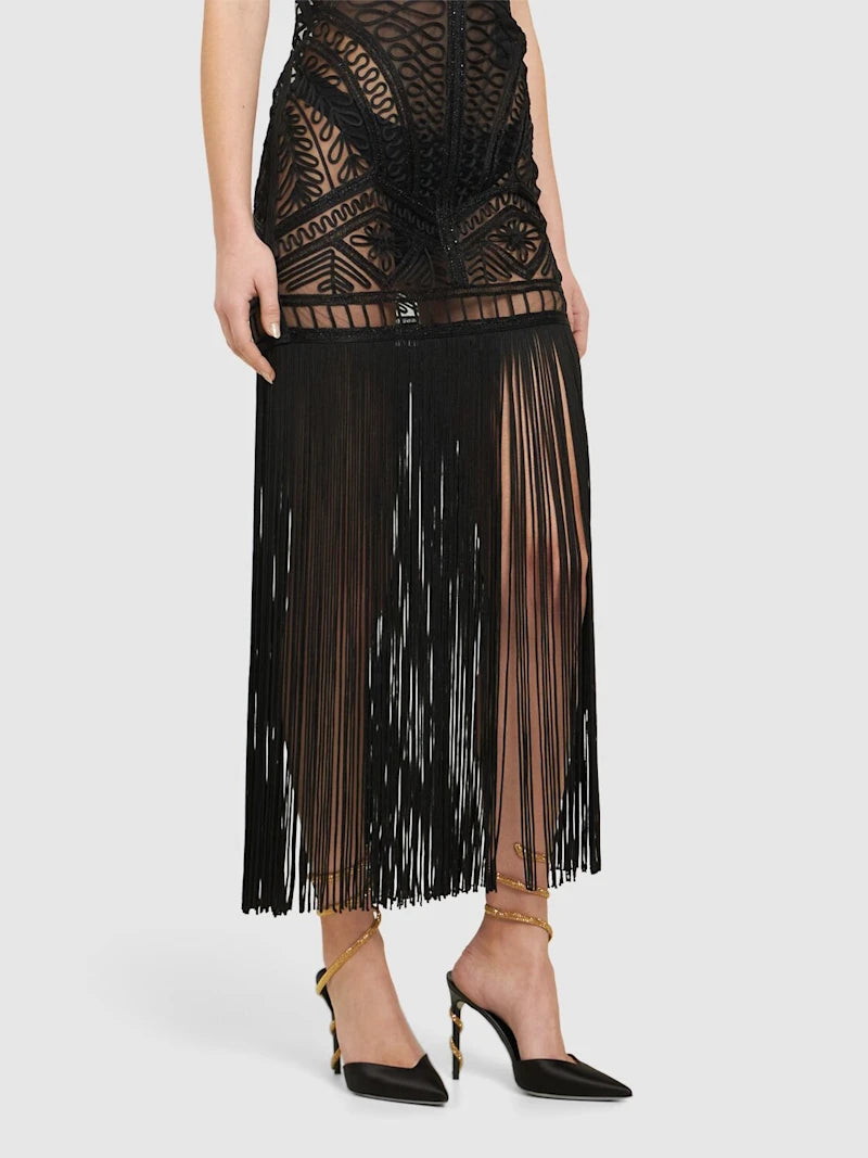 105mm Embellished satin pumps