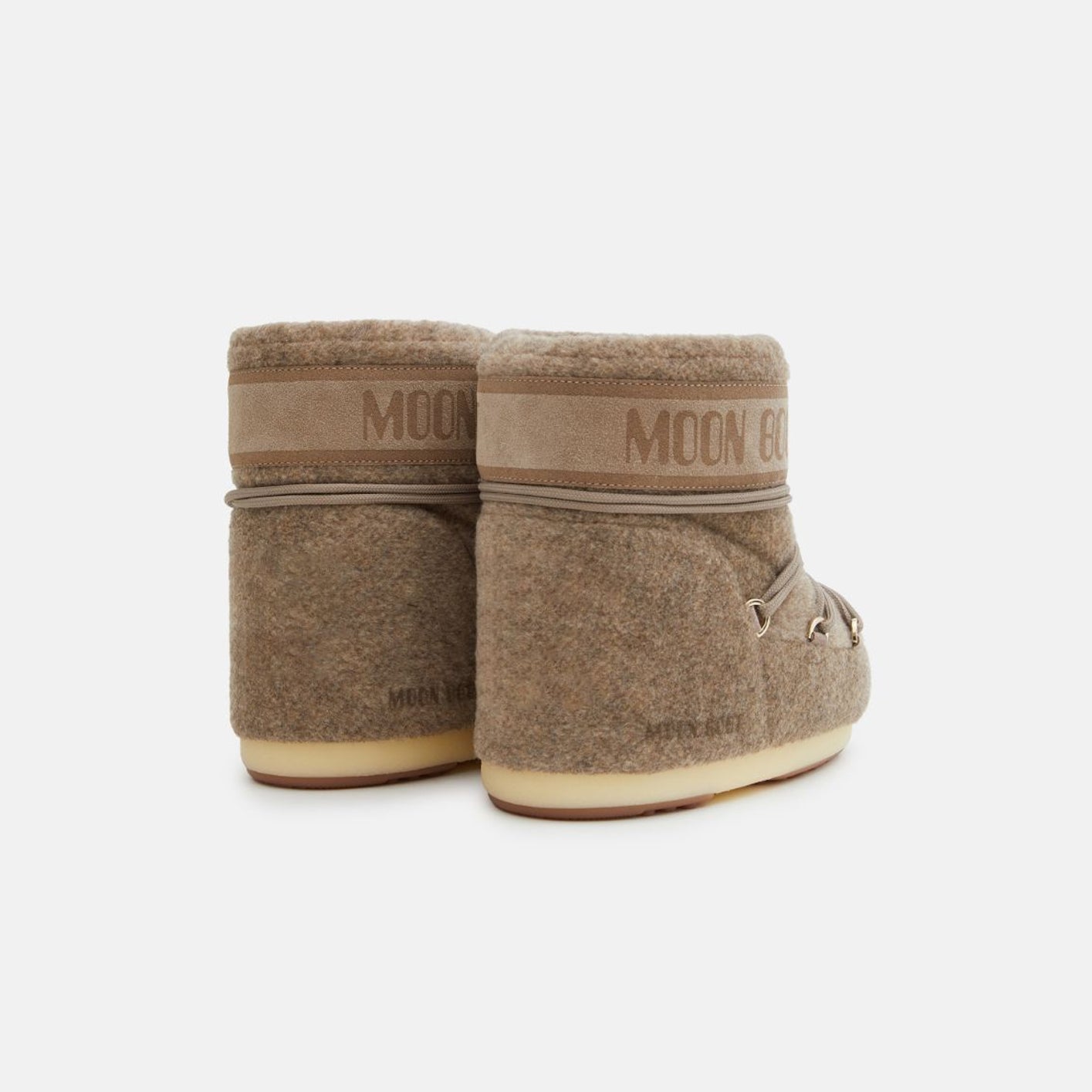 ICON LOW BEIGE FELT BOOTS