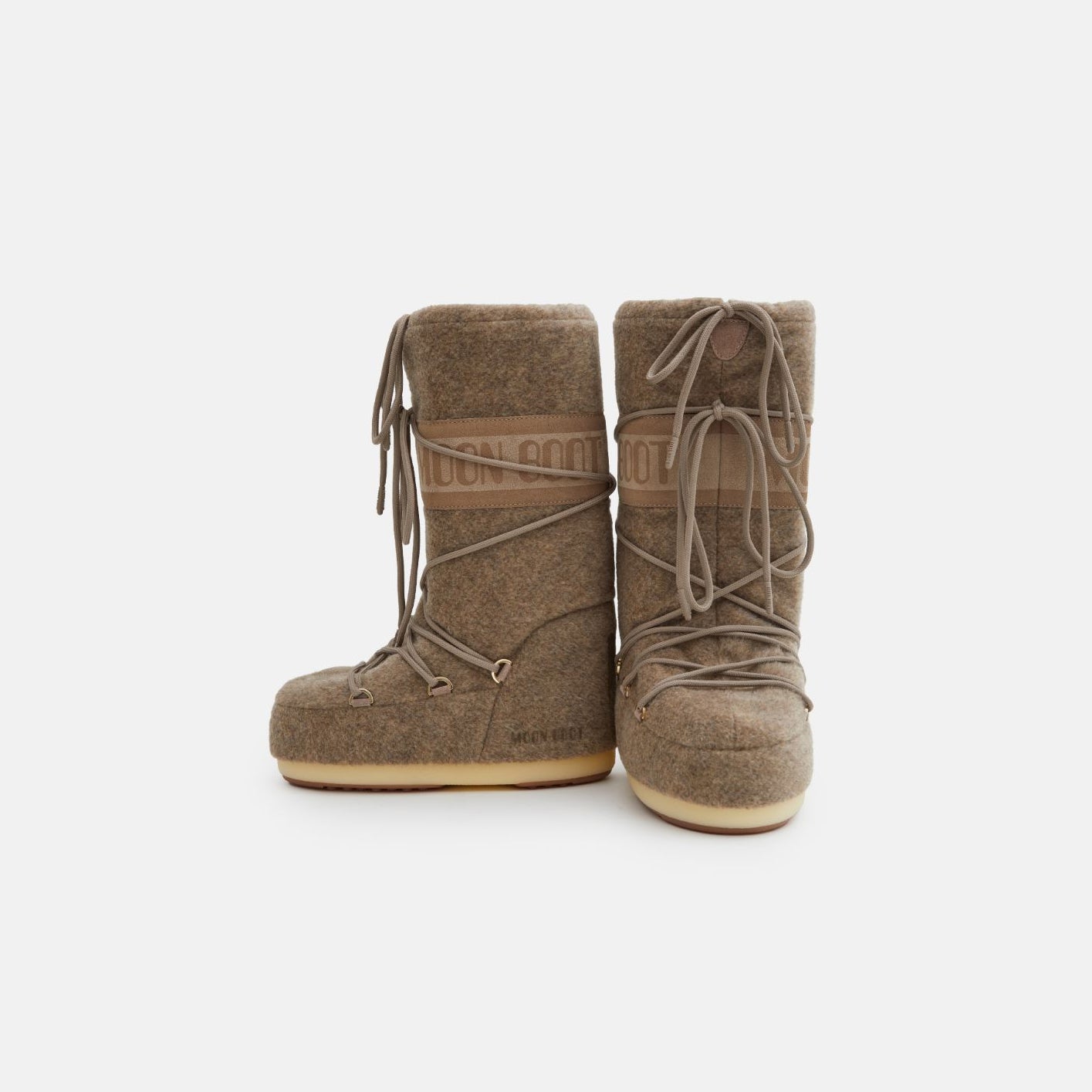 ICON BEIGE FELT BOOTS