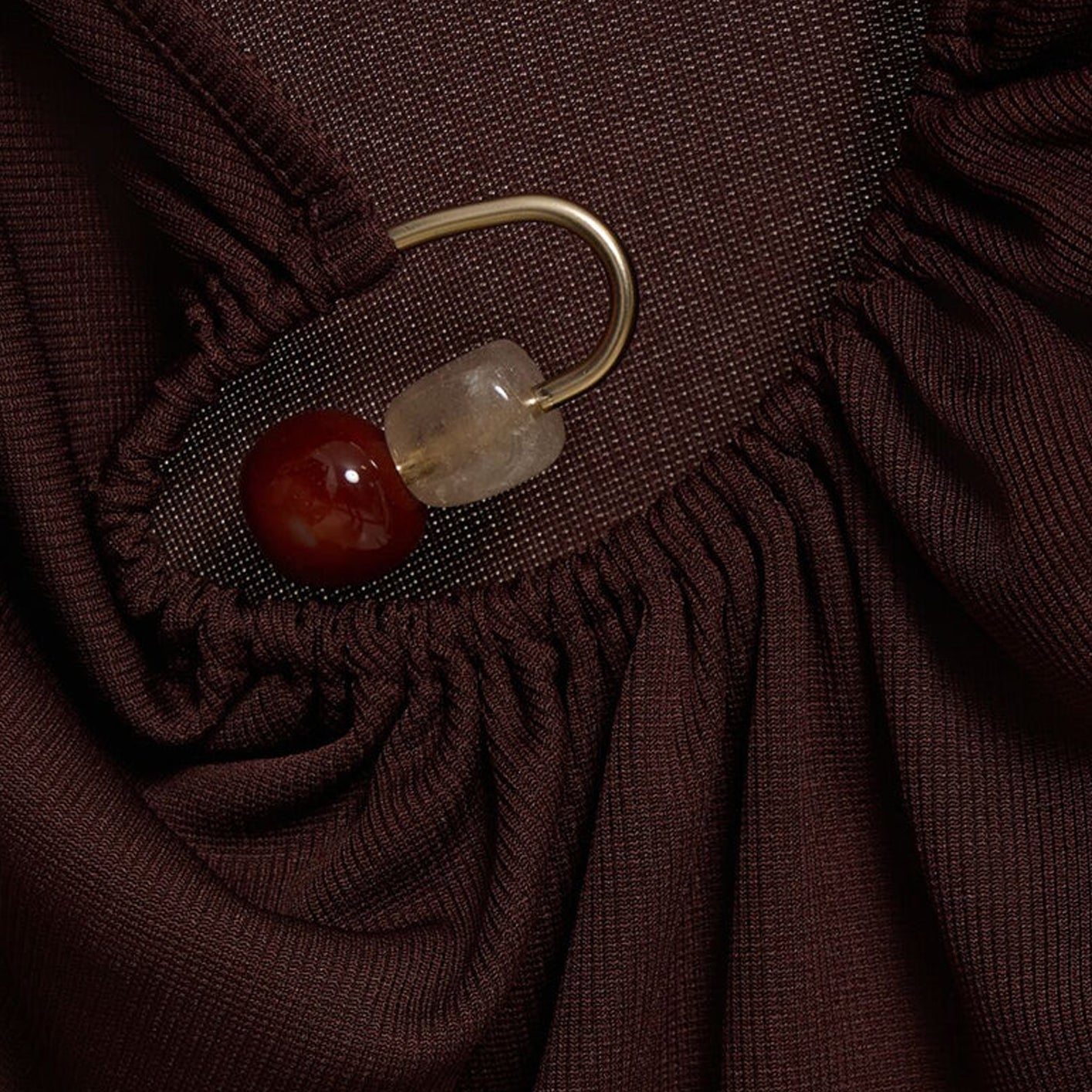 Spiral crystal compact tech long skirt