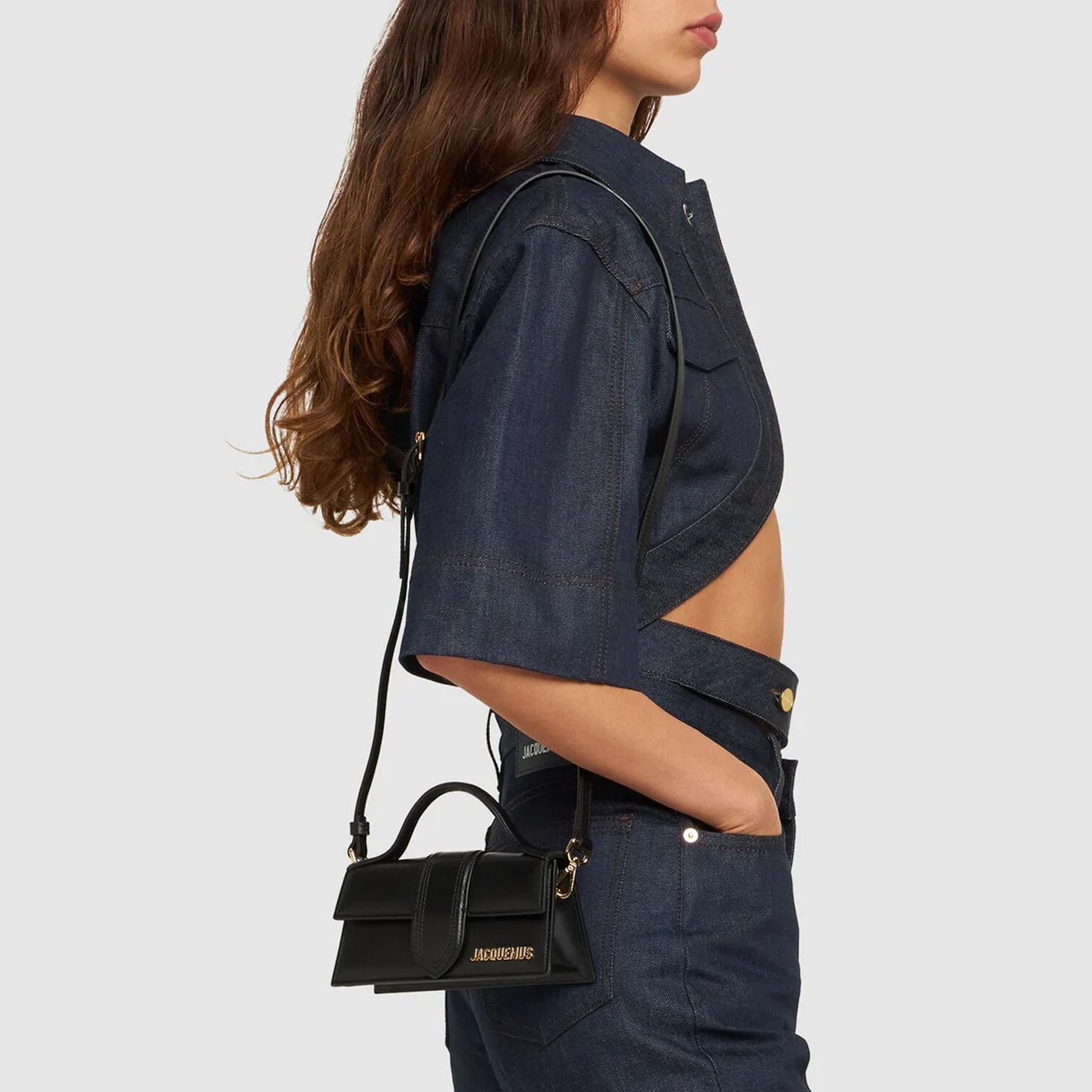Le Bambino leather top handle bag