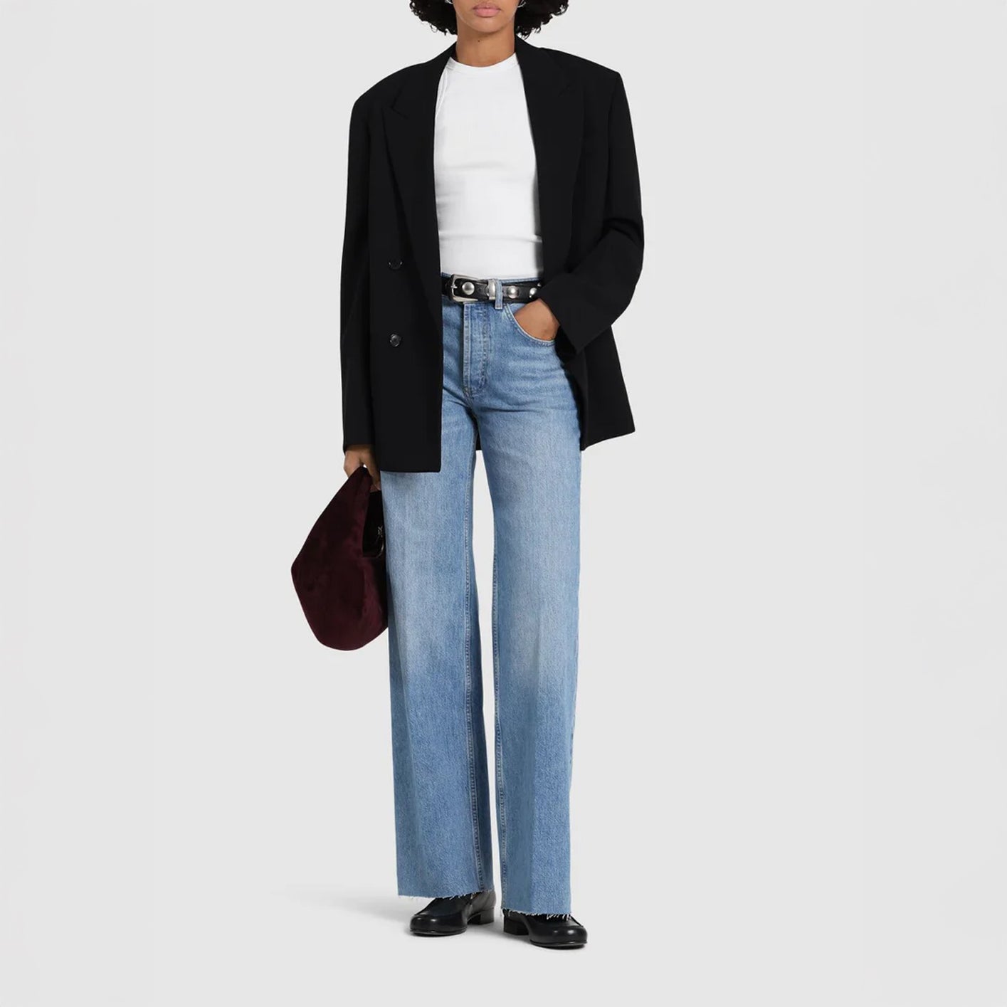 Hugh high rise straight jeans