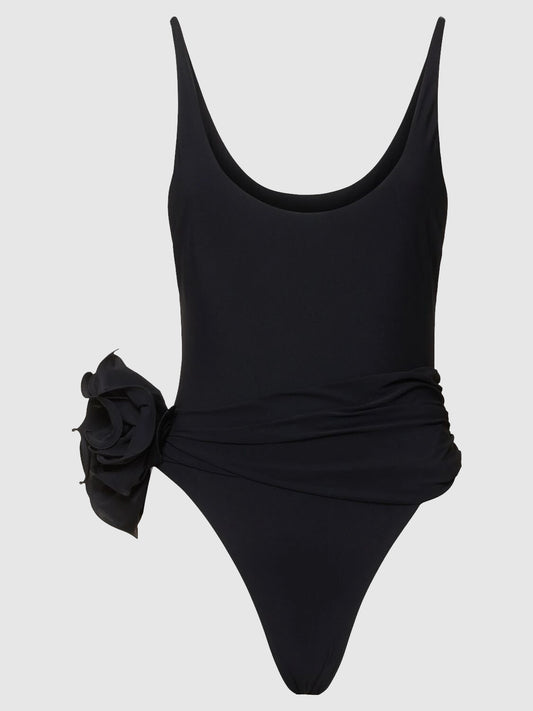 Jersey rose detail one piece swimsuit