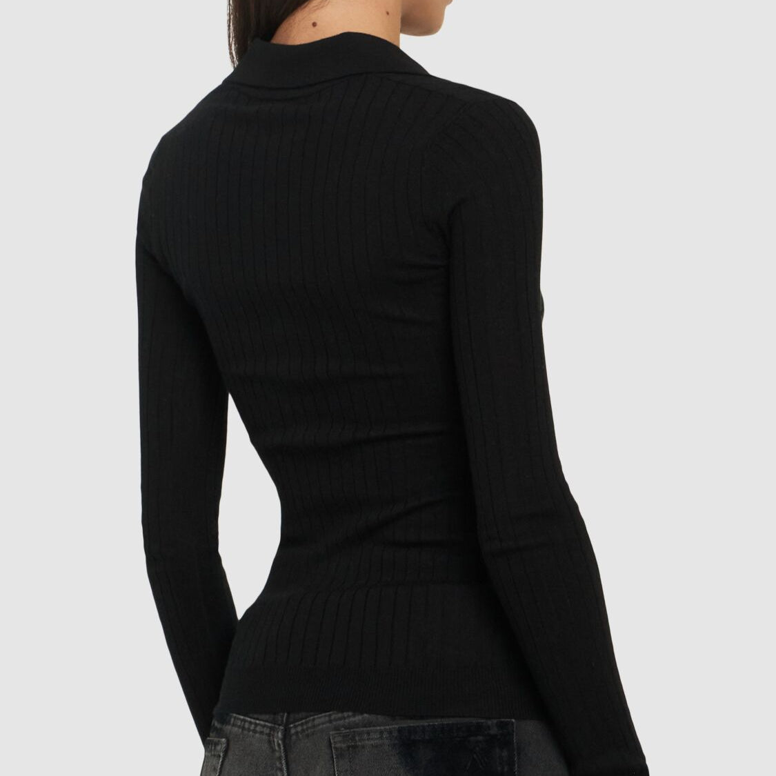 Buttoned  cashmere polo sweater
