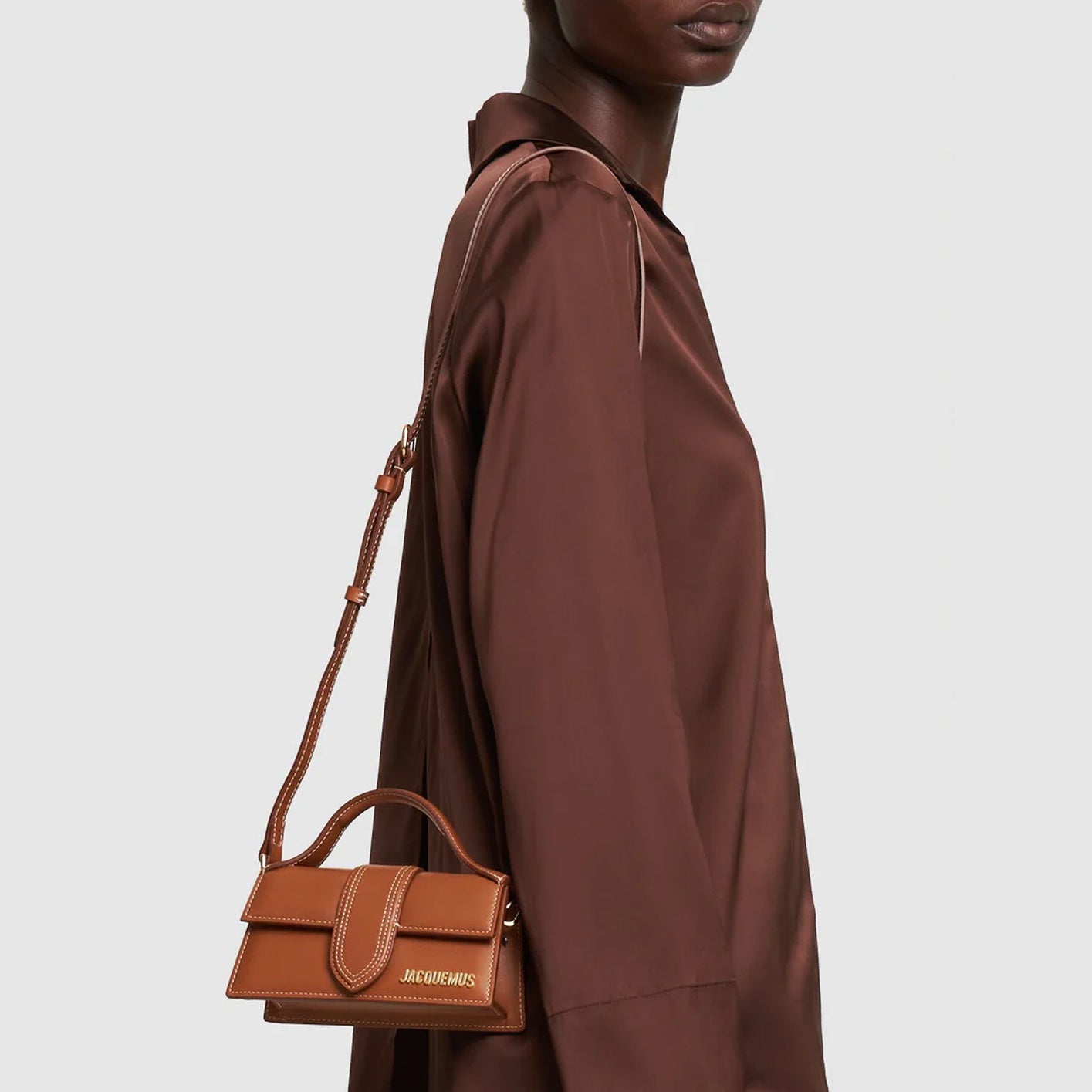 Le Bambino leather top handle bag