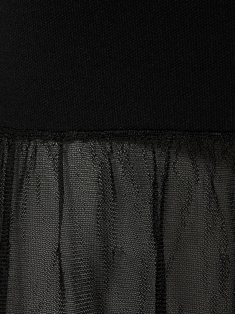 Plissé knit evening gown