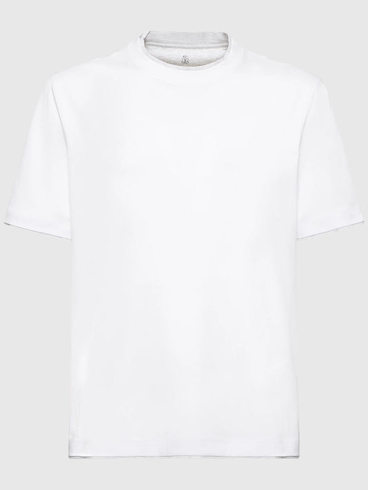 Layered cotton jersey solid t-shirt