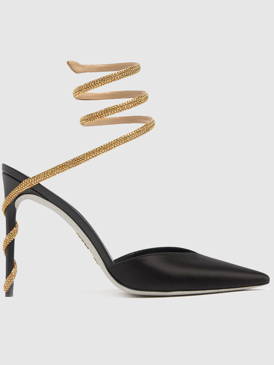 105mm Embellished satin pumps