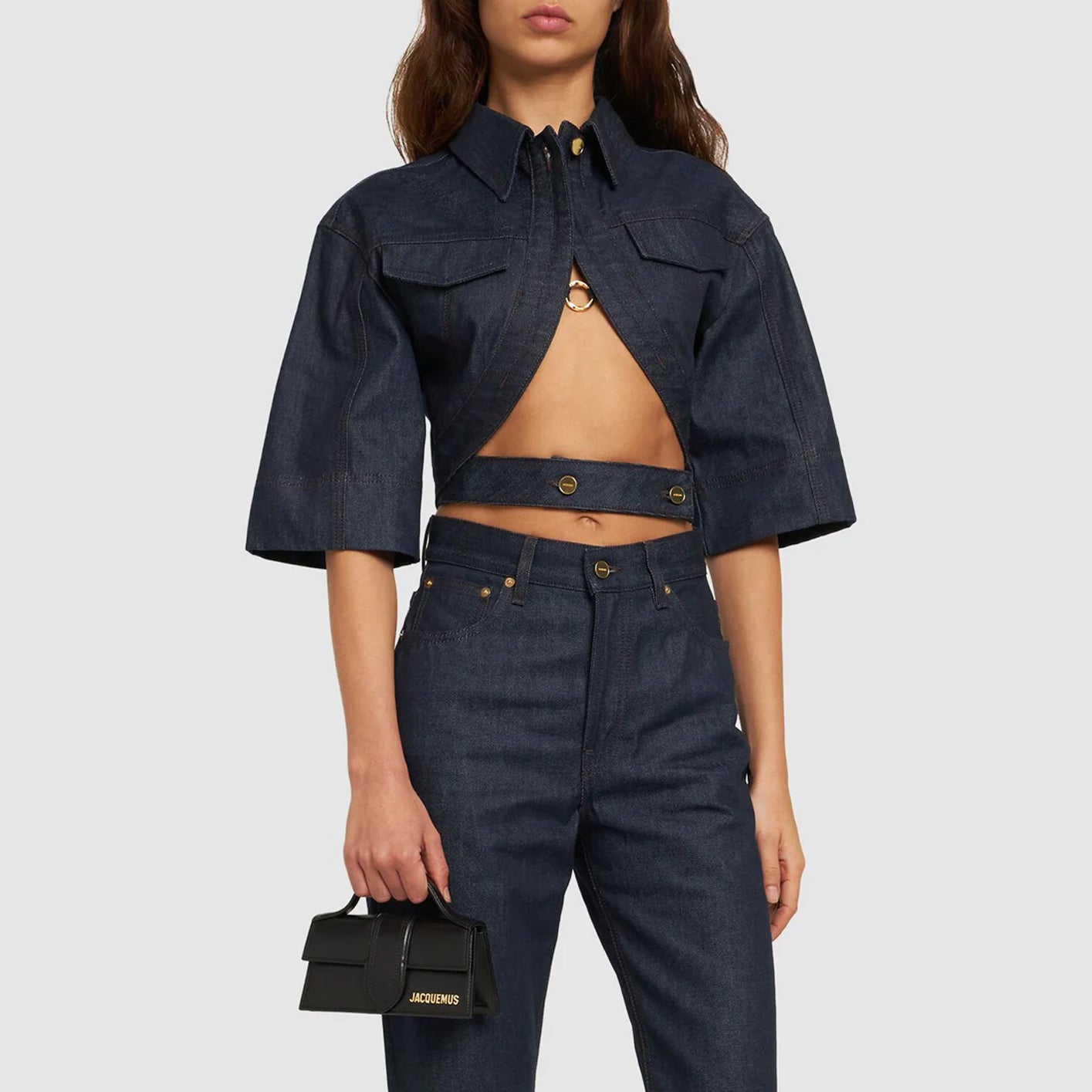 Le Bambino leather top handle bag