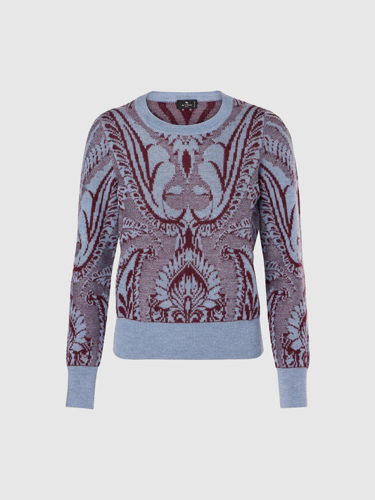 Jacquard wool sweater