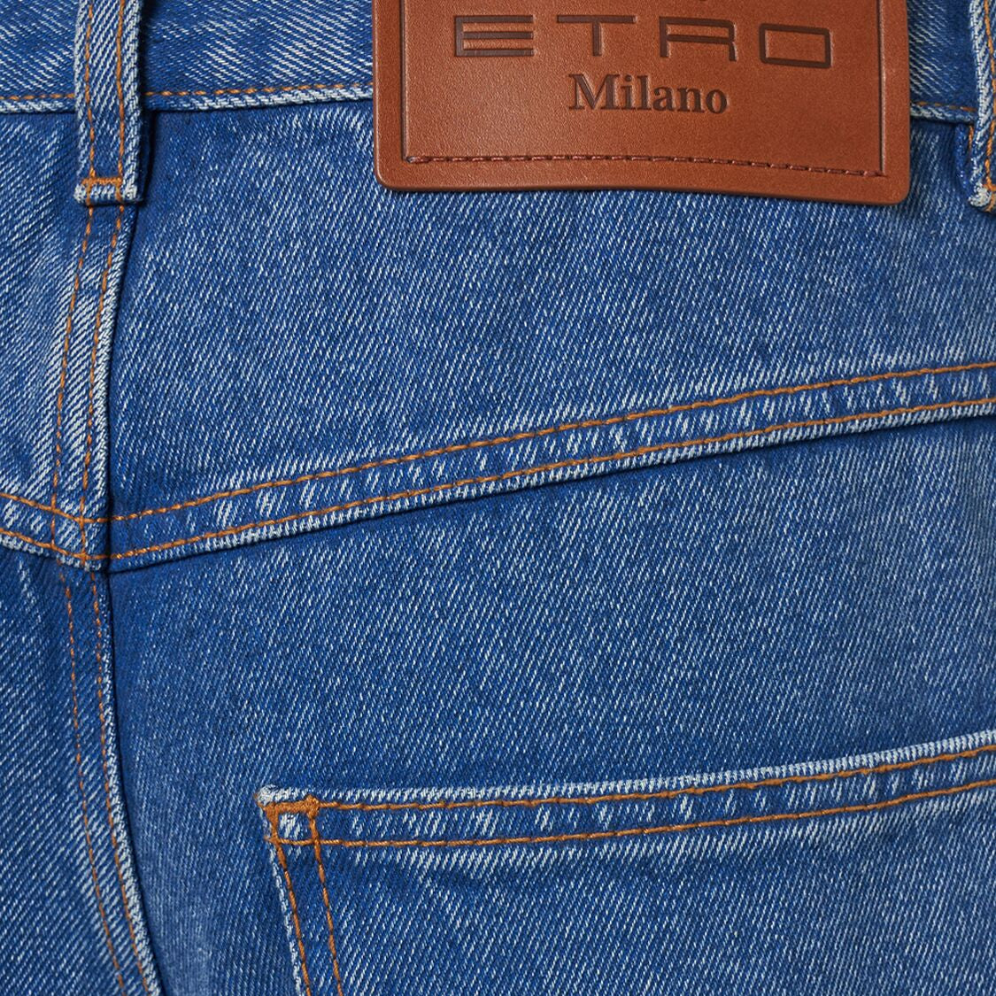 Denim high rise wide jeans