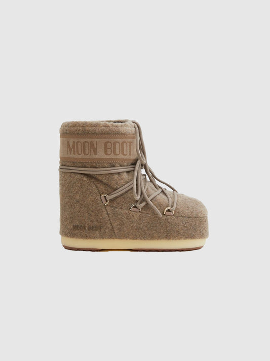 ICON LOW BEIGE FELT BOOTS