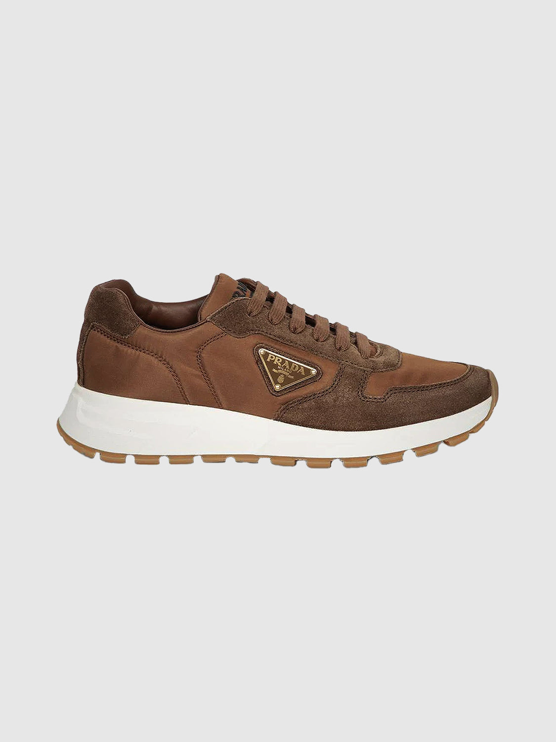Logo brown sneakers