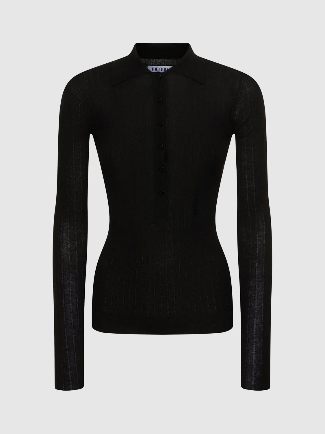 Buttoned  cashmere polo sweater