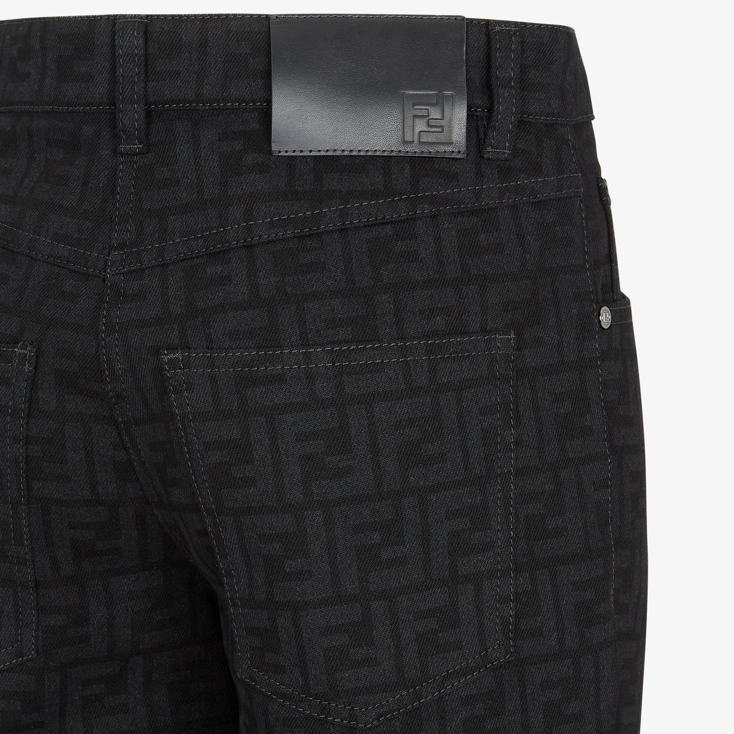 'FF' black jeans