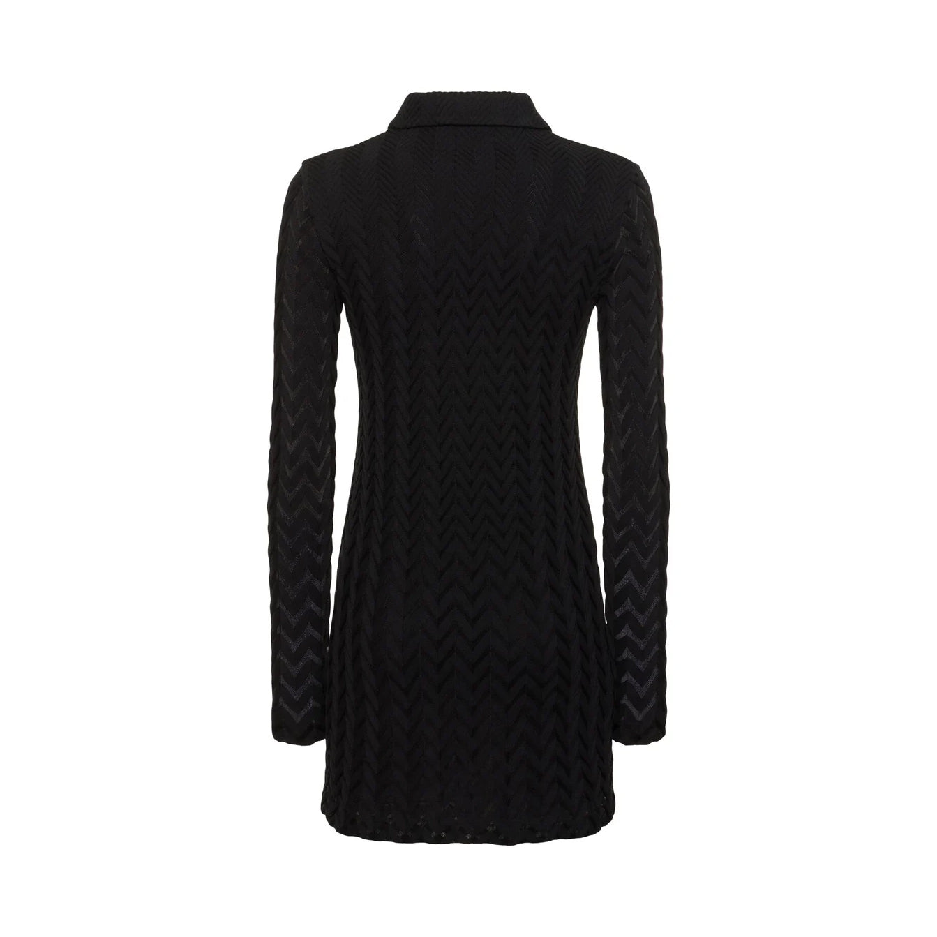 Chevron cotton blend mini dress