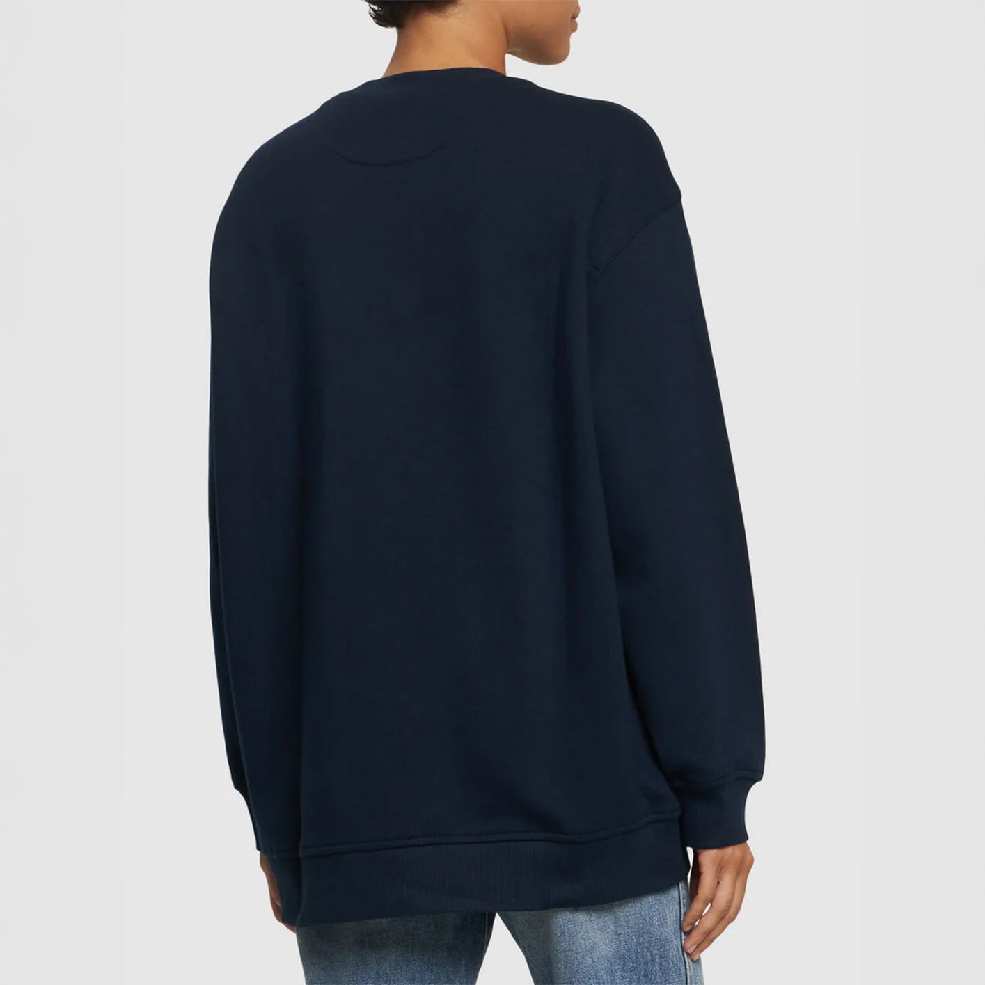 Embroidered logo jersey sweatshirt