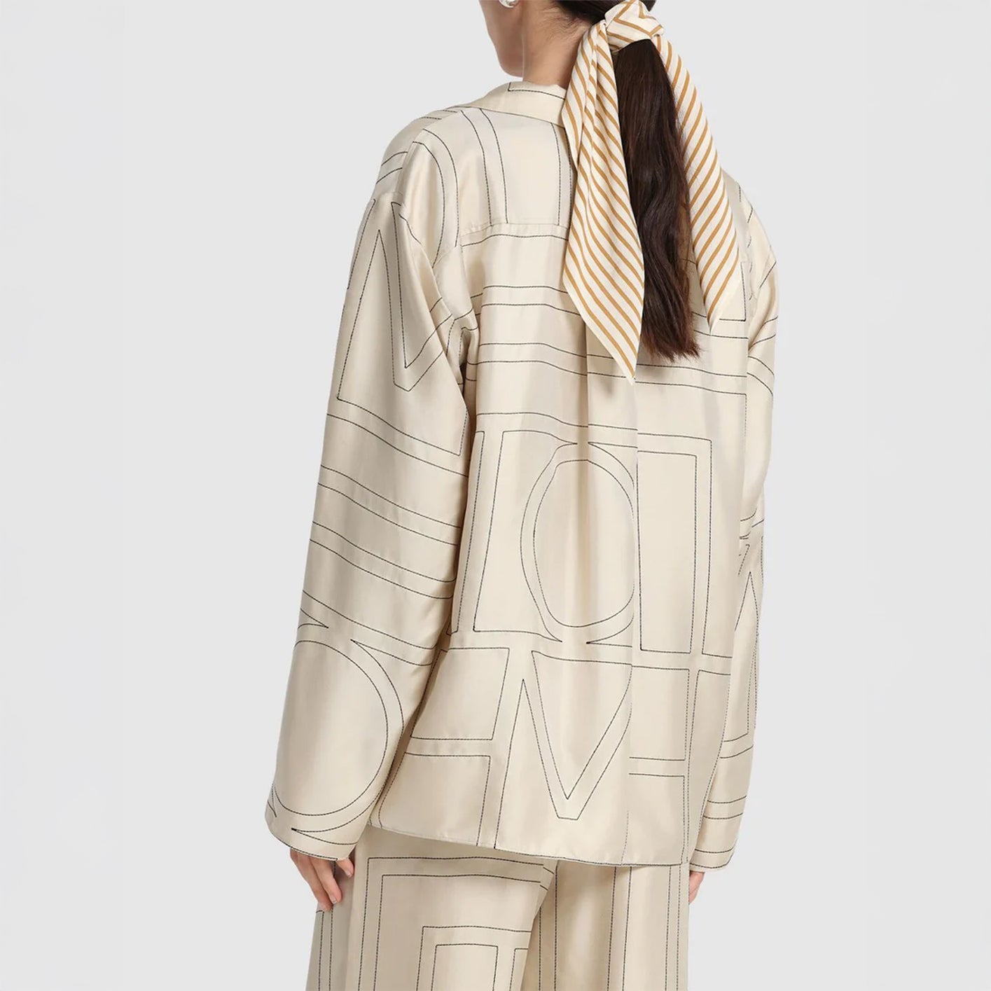 Embroidered silk shirt