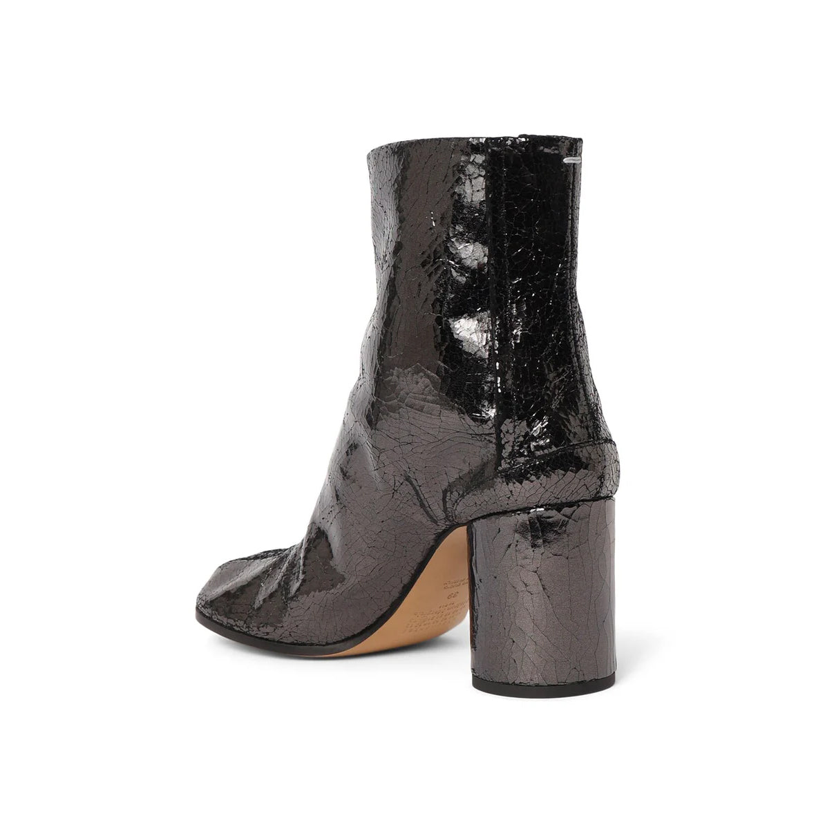 80mm Tabi mirror leather ankle boots